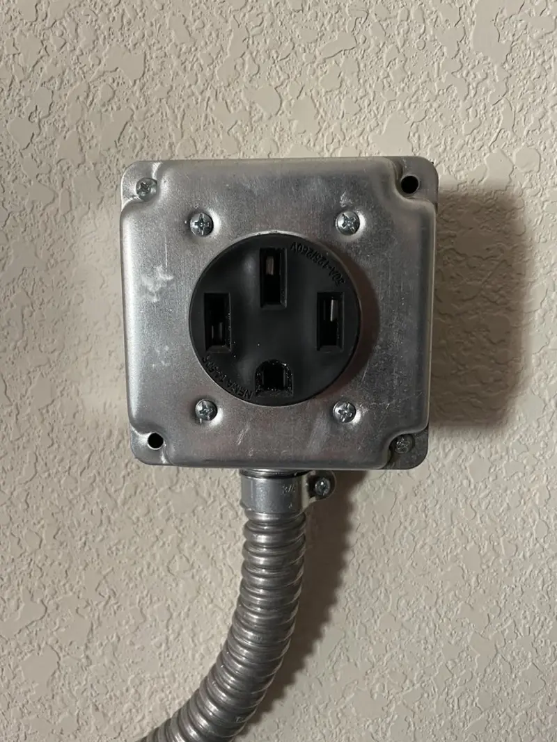 NEMA 14-50 outlet installed for Electrical Panel Upgrade in Willowbrook